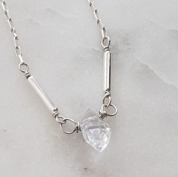 💎Herkimer Diamond + Sterling Necklace💎 - Picture 8 of 9